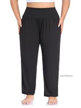 Plus Size High Waist Yoga Lounge Pants with Pockets